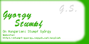gyorgy stumpf business card