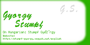 gyorgy stumpf business card